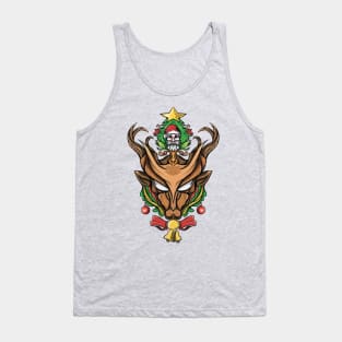 Santa Claus and reindeer Tank Top